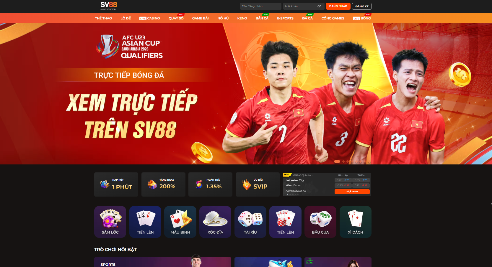 Khám phá thế giới trò chơi đặc sắc tại SV88